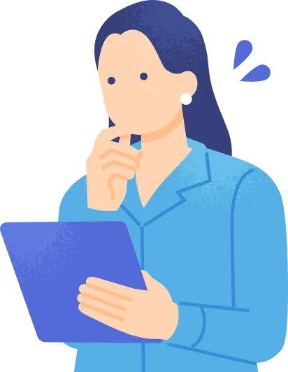 悩む担当者の